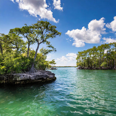 Crystal-clear waters at Biscayne National Park, Florida