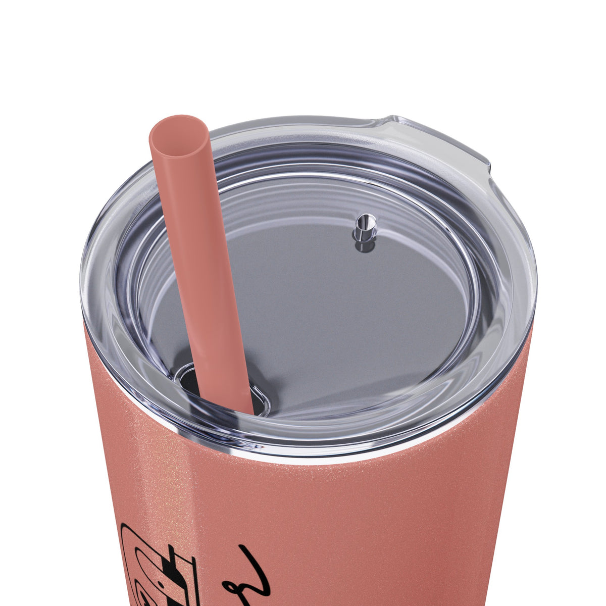 Happy Camper Skinny Tumbler with Straw, 20oz