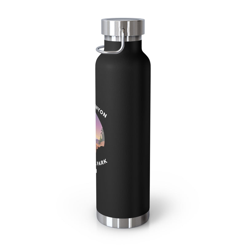 Grand Canyon National Park souvenir water bottle with a scenic design and stainless steel construction.