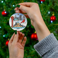 Chicago Skyline Ceramic Ornament, 2024 Chicago Keepsake Souvenir With Free Shipping