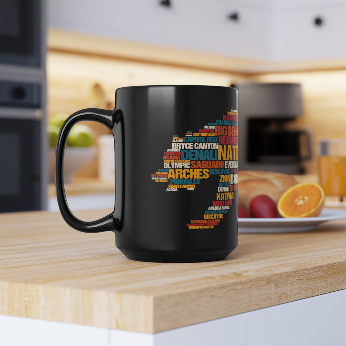 National Parks Word Map Souvenir Mug