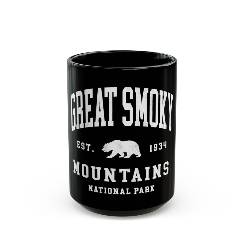 Great Smoky Mountains National Park souvenir mug with bear design