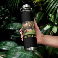 Grand Teton National Park souvenir water bottle featuring a bear family design with 399 and cubs and stainless steel construction.