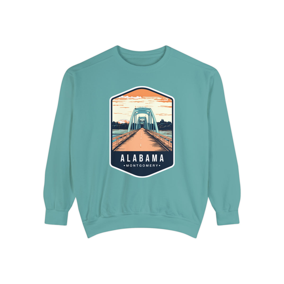 Vintage Alabama Montgomery Bridge Sweatshirt - Retro Travel Design