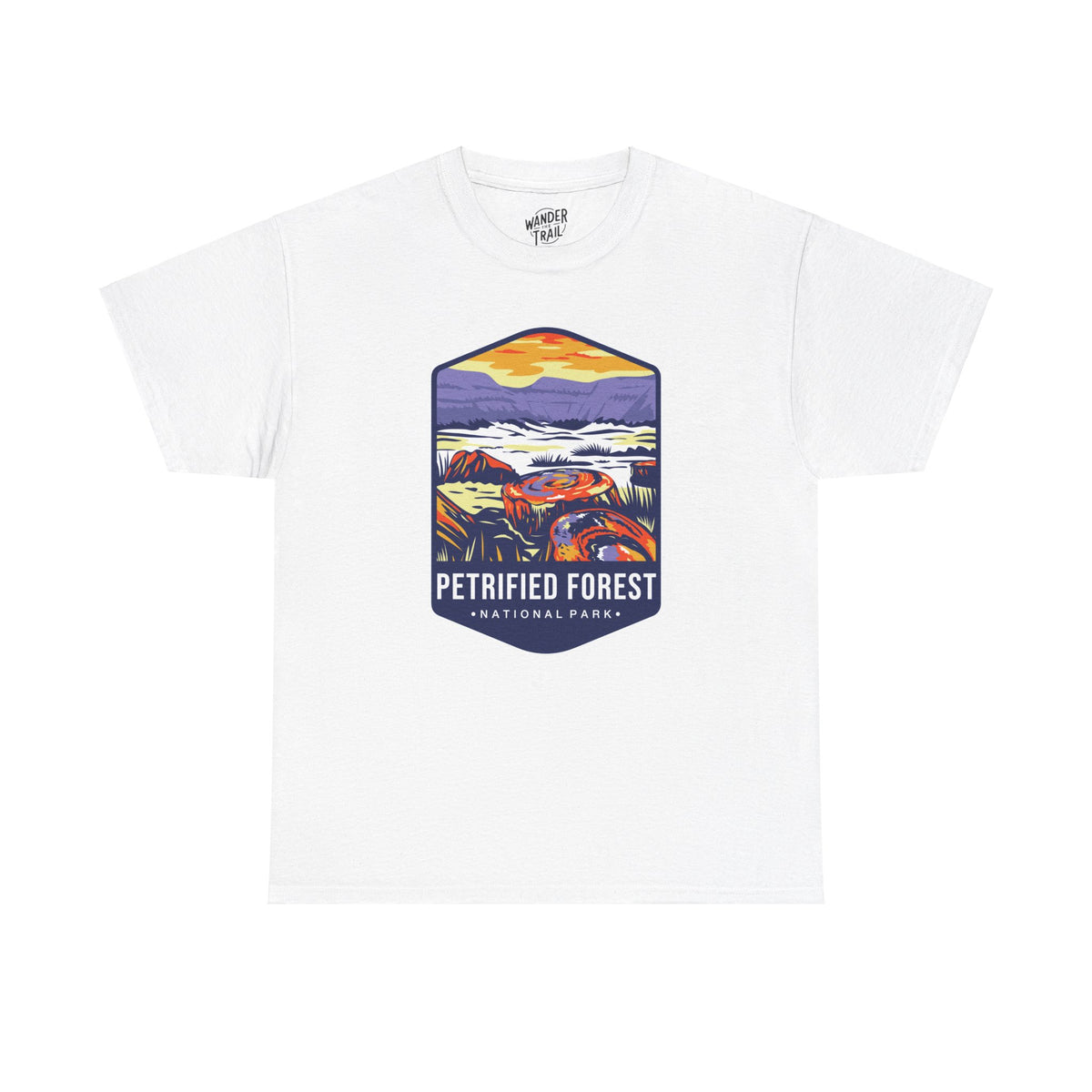 Petrified Forest National Park T-Shirt with Vibrant Landscape Illustration