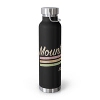 Mount Rainier water bottle with a retro design from the national park.