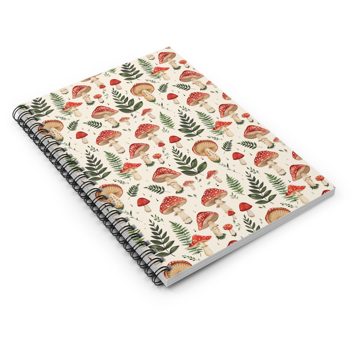 Forest Mushrooms Spiral Notebook - Ruled Line