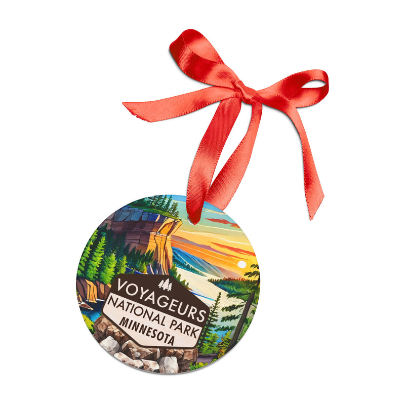 Voyageurs Christmas Ornament with Ribbon