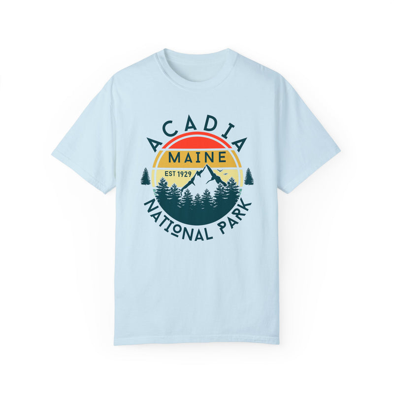 Acadia Maine Souvenir Tee with Mountain Graphic