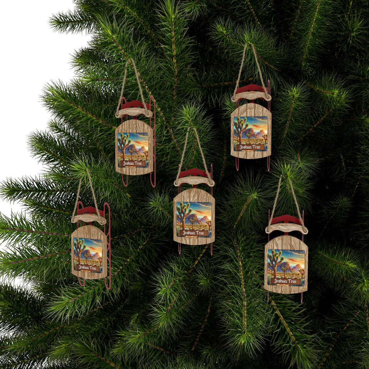 Joshua Tree National Park Christmas Sled Ornament