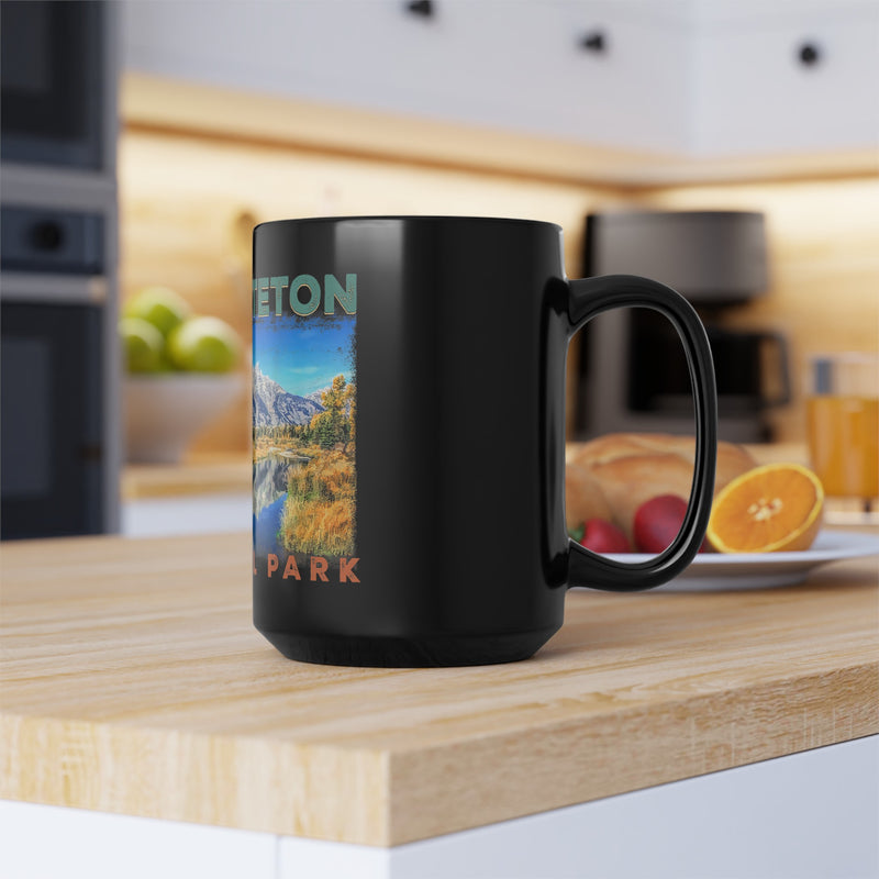 Grand Teton Souvenir Mug with Mountain Reflection