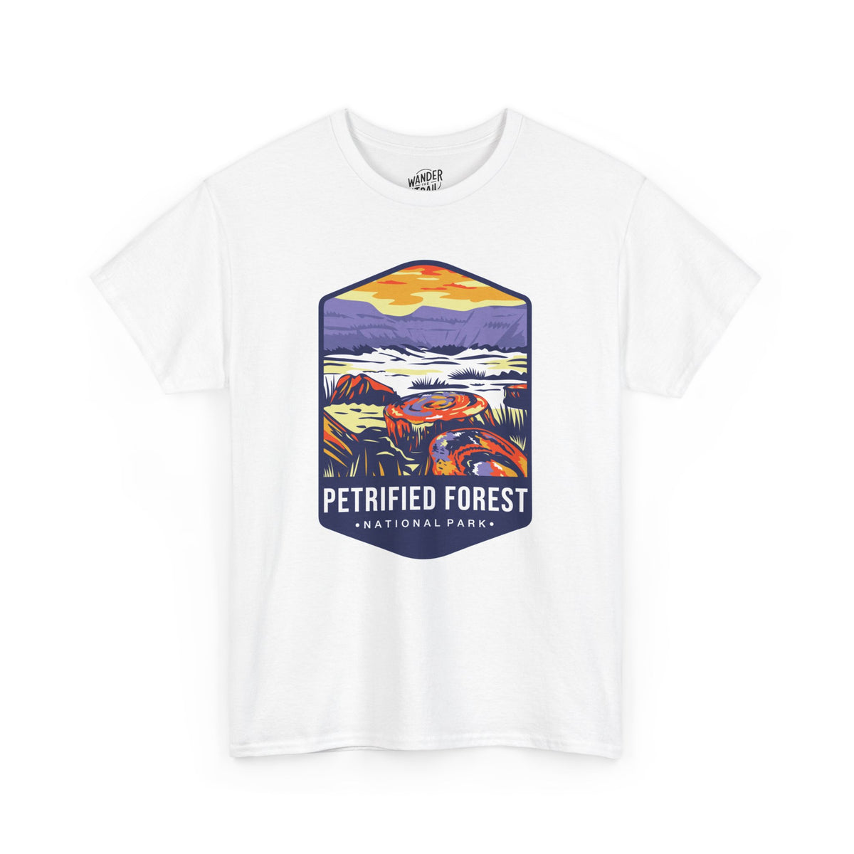 Petrified Forest National Park T-Shirt with Vibrant Landscape Illustration