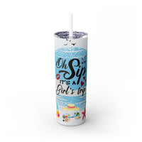 Girl's Trip Skinny Tumbler with Straw, 20oz