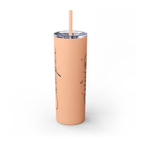 Happy Camper Skinny Tumbler with Straw, 20oz