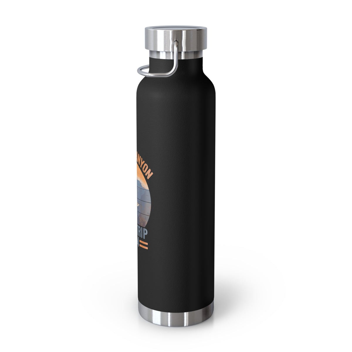 Grand Canyon National Park souvenir water bottle featuring a road trip 2024 design and stainless steel construction.