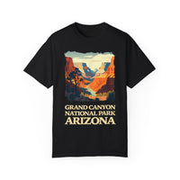 Grand Canyon National Park T-shirt with a scenic view graphic design featuring the iconic canyon landscape in Arizona.