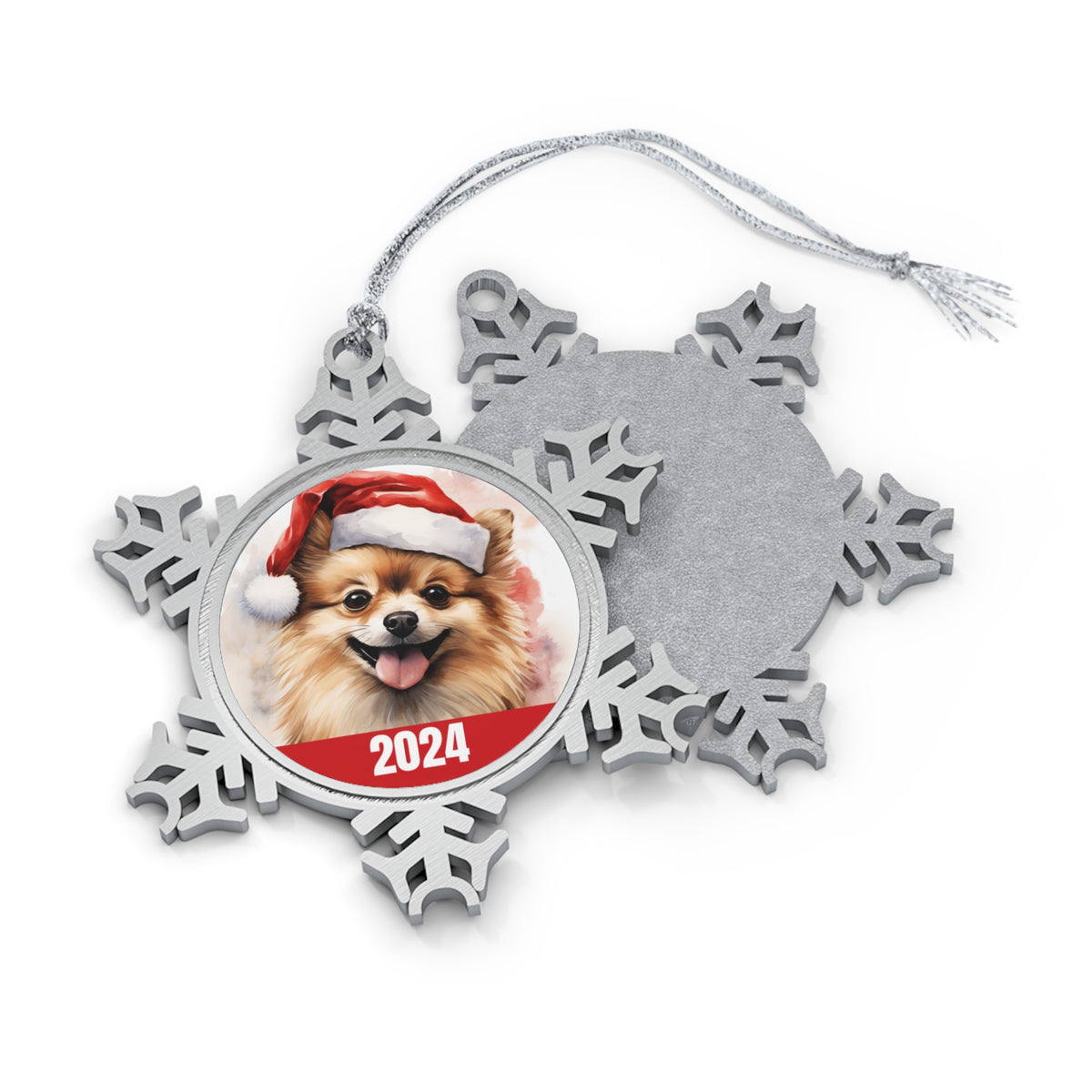 Pomeranian 2024 Christmas Ornament with Free Gift Box