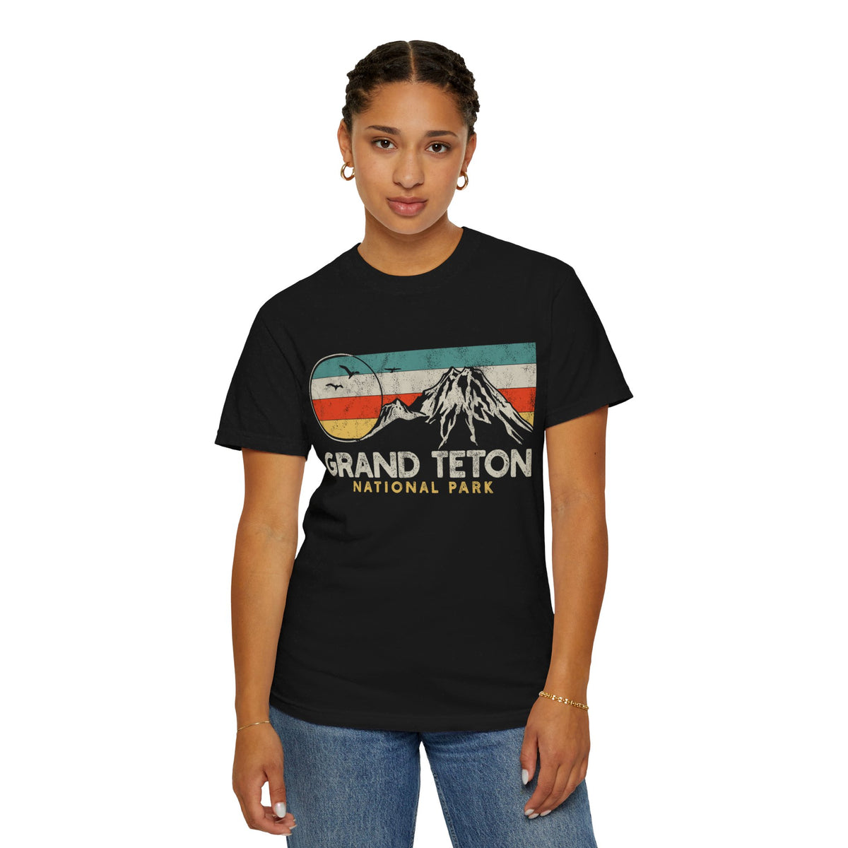 Grand Teton Retro Souvenir Tee with Mountain