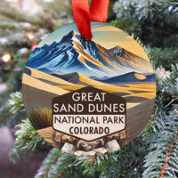 Great Sand Dunes Christmas Ornament with Ribbon