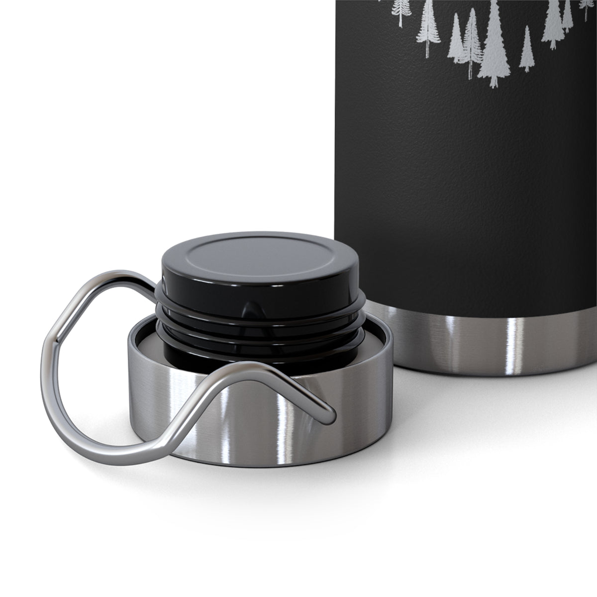 Grand Teton National Park souvenir water bottle featuring a mountain design with stainless steel construction.