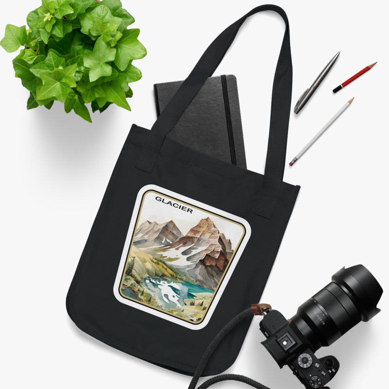 Glacier National Park Organic Canvas Tote Bag