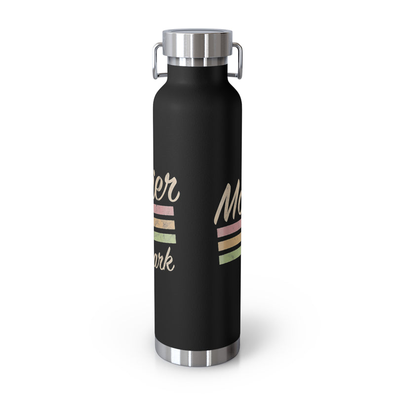 Mount Rainier water bottle with a retro design from the national park.