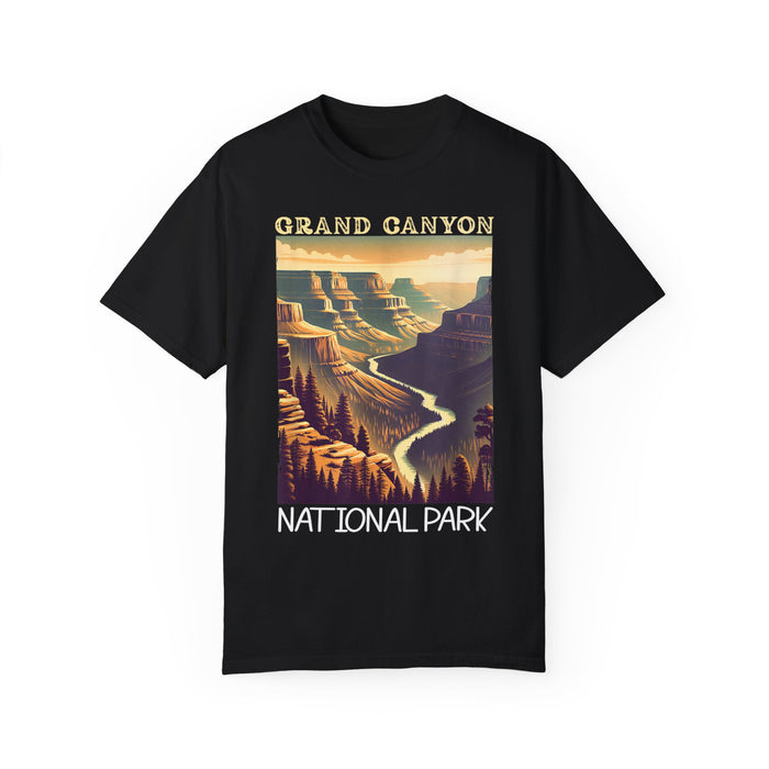 Grand Canyon National Park T-shirt featuring a scenic view graphic design of the canyon landscape.