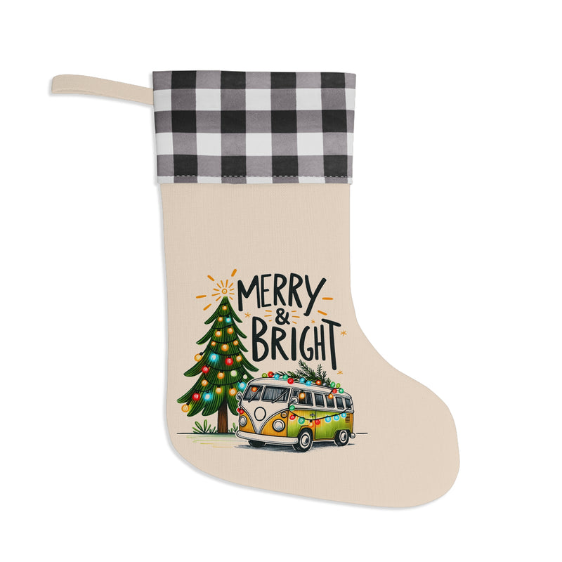 Camper with Lights Christmas Stocking