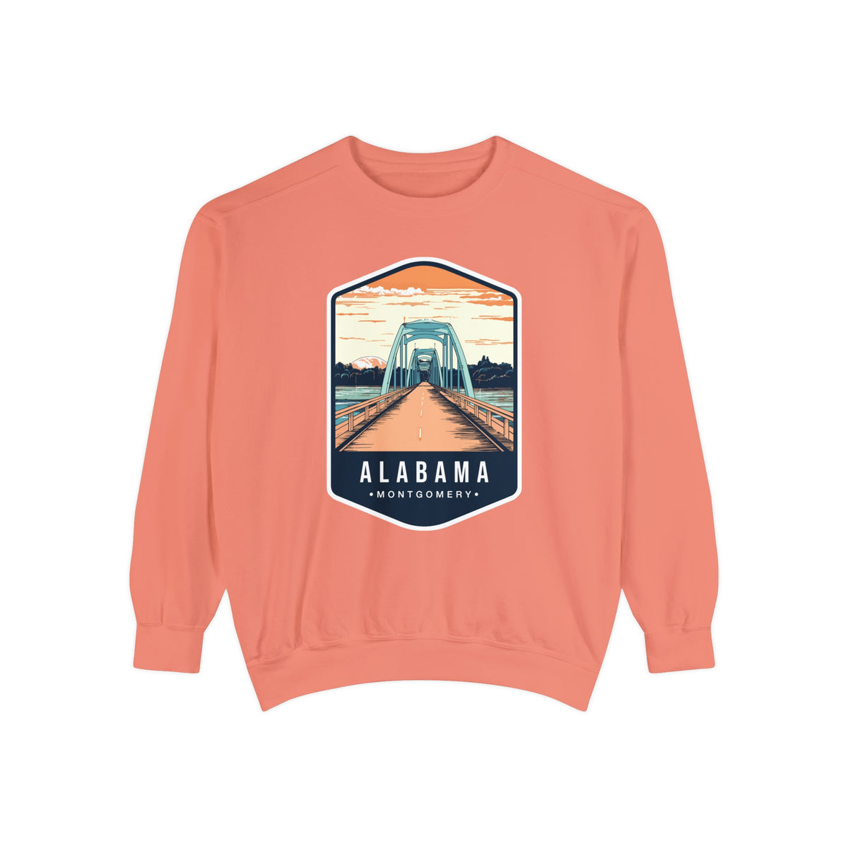 Vintage Alabama Montgomery Bridge Sweatshirt - Retro Travel Design