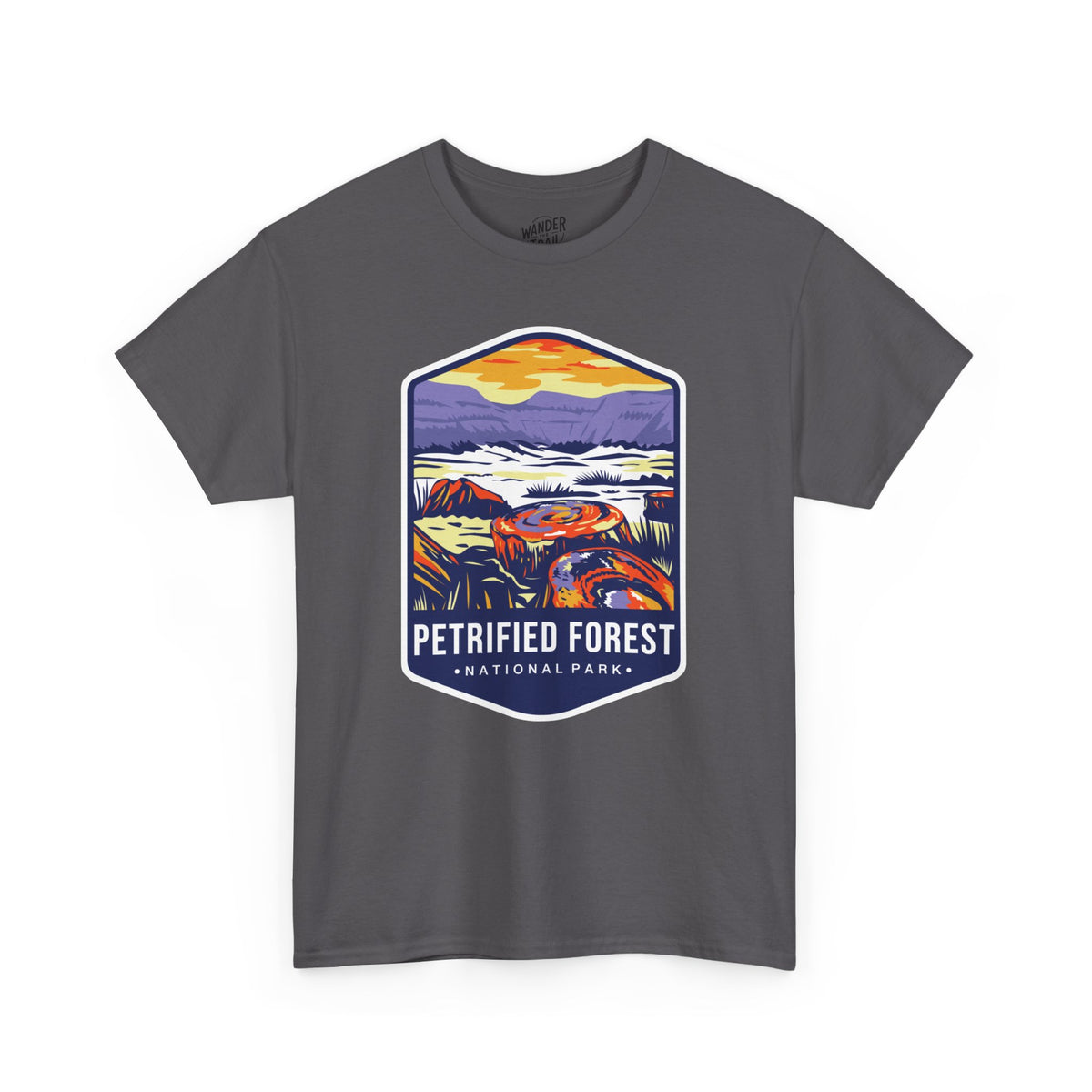 Petrified Forest National Park T-Shirt with Vibrant Landscape Illustration