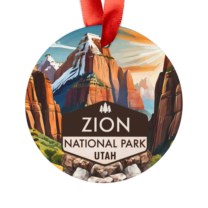 Zion Christmas Ornament with Ribbon