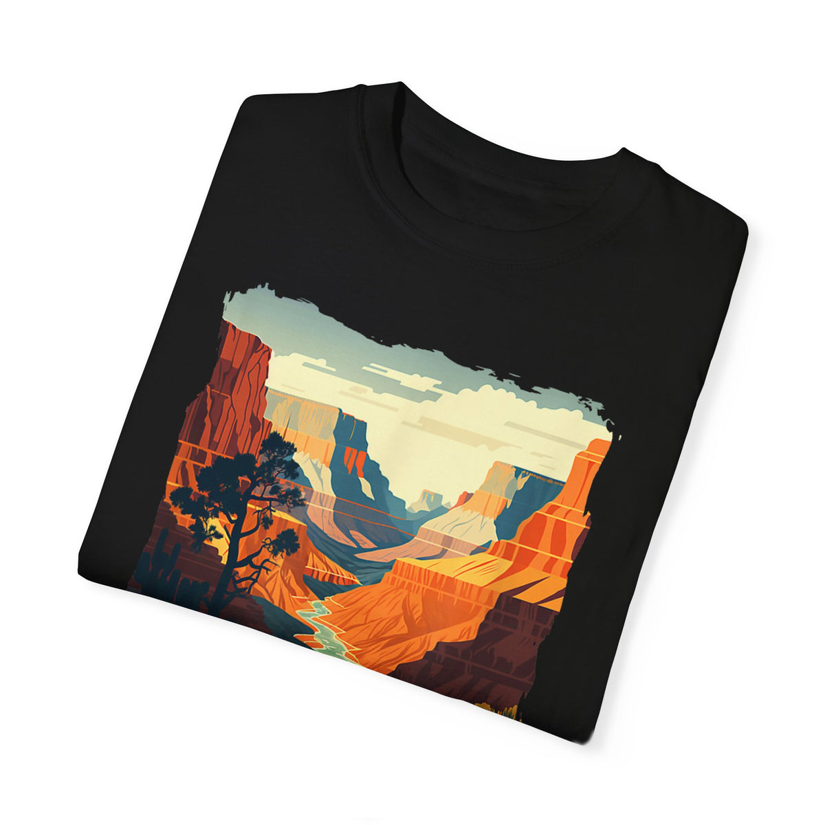 Grand Canyon National Park T-shirt with a scenic view graphic design featuring the iconic canyon landscape in Arizona.