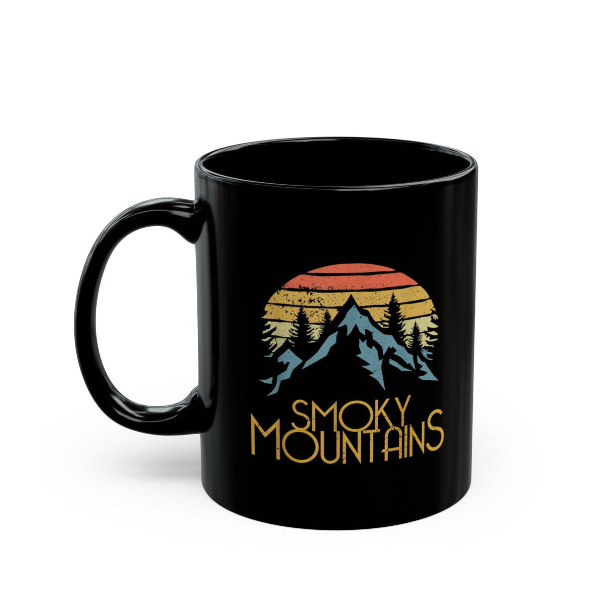 Great Smoky Mountains National Park souvenir mug with sunrise design