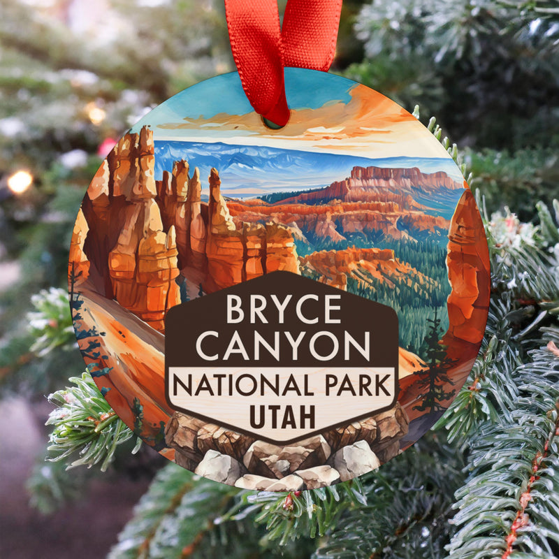 Bryce Canyon Christmas Ornament with Ribbon