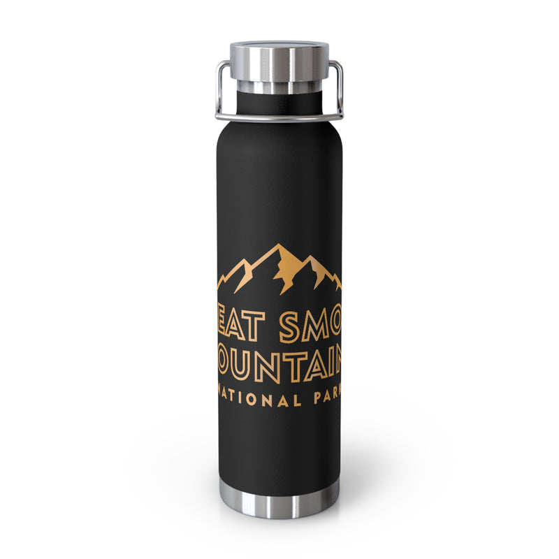 Great Smoky Mountains National Park souvenir bottle featuring a mountain design.