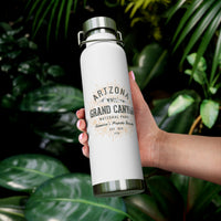 Grand Canyon National Park souvenir water bottle featuring an Arizona graphic design and stainless steel construction.