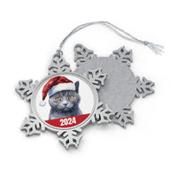 2024 Russian Blue Cat Christmas Ornament with Gift Box and Free Shipping