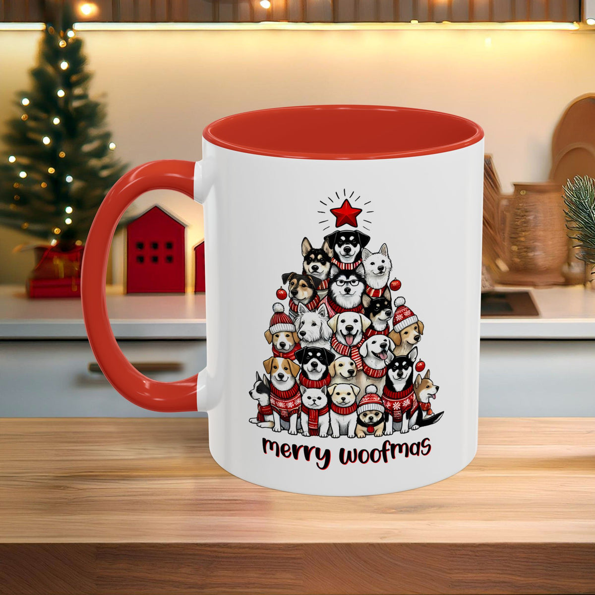 Merry Woofmas Dog Lover Christmas Mug