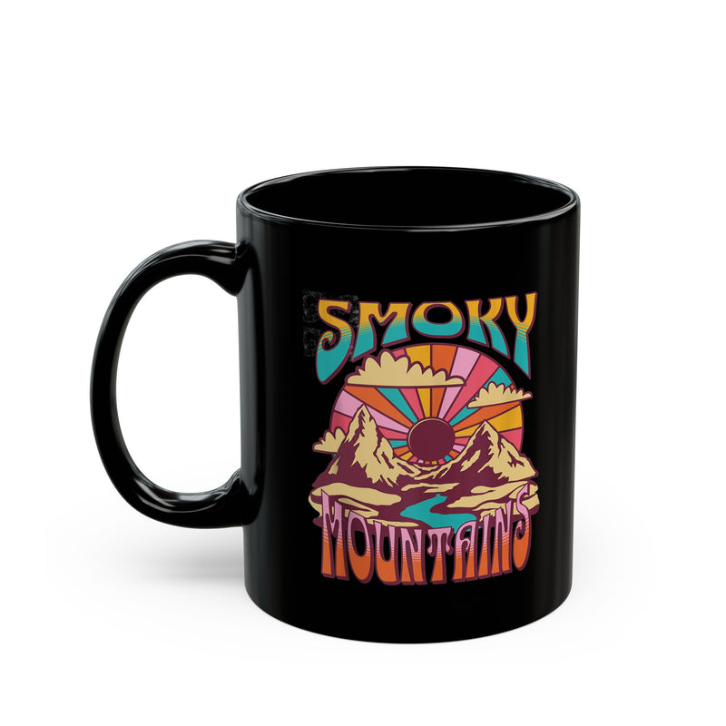 Great Smoky Mountains National Park souvenir mug with retro design