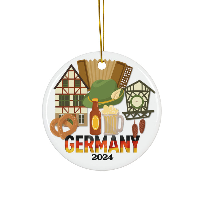 Germany Ceramic Ornament, 2024 German Holiday Keepsake Souvenir With Free Shipping