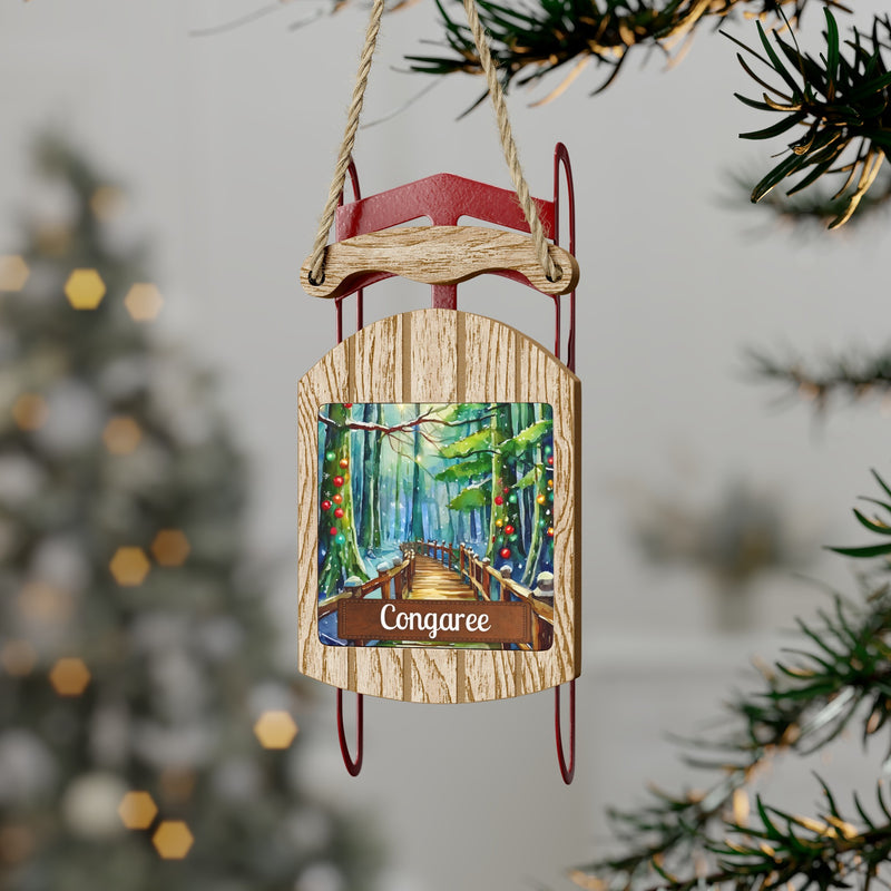 Congaree National Park Christmas Sled Ornament