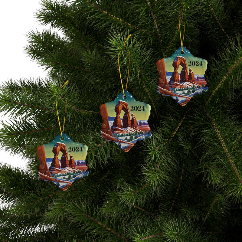 Arches National Park Ceramic Ornaments, 2-Side Print