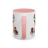 Merry Pugmas Christmas Mug, Cute Pug Dog Design with Free Shipping, Microwave and Dishwasher Safe