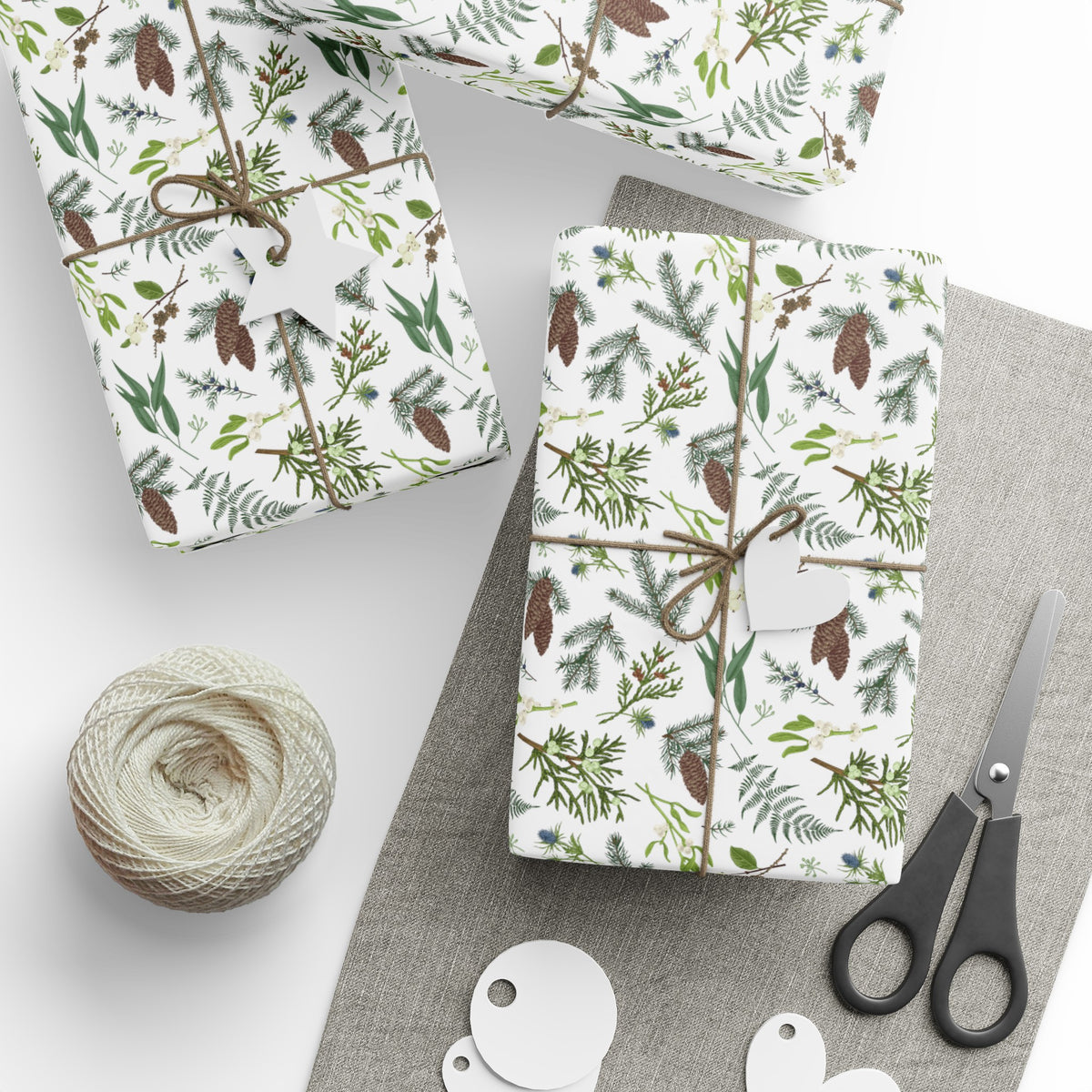 Forest Pinecones Pattern Wrapping Papers