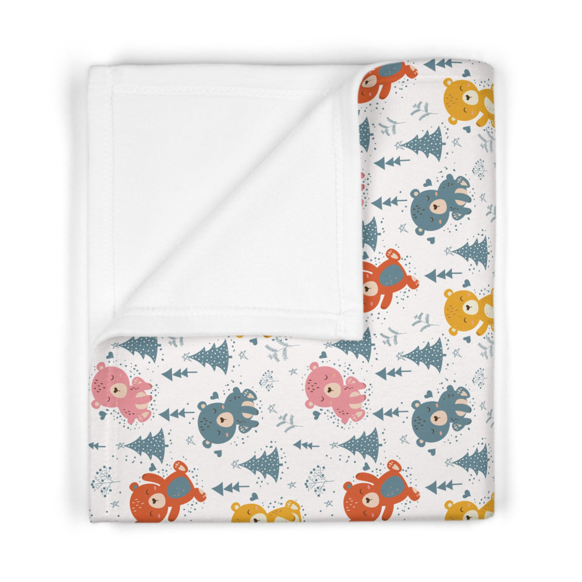 Bears in Forest Unisex Soft Fleece Baby Blanket