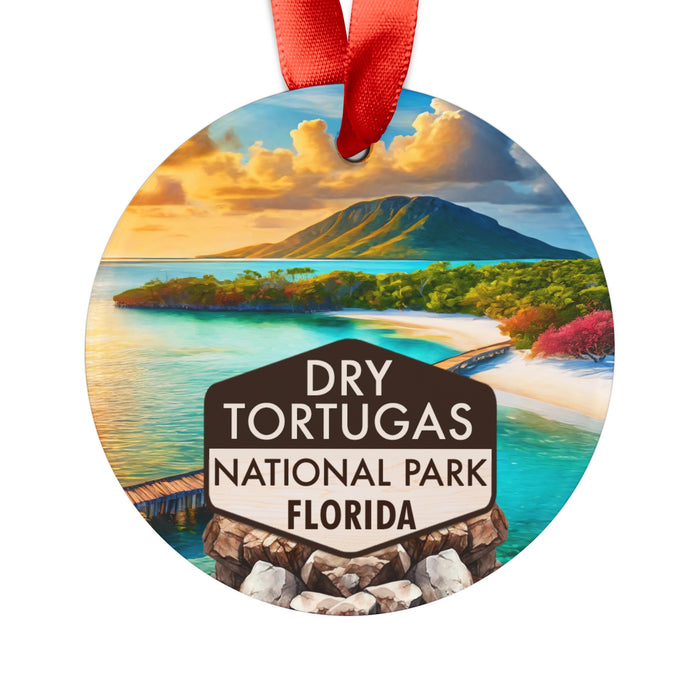 Dry Tortugas Christmas Ornament with Ribbon