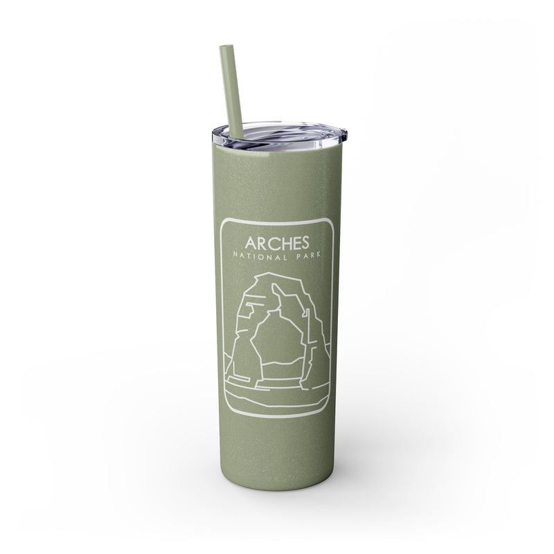 Arches National Park Skinny Tumbler with Straw, 20oz