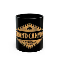 Grand Canyon National Park souvenir mug with buffalo emblem design