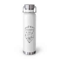 Image of a stainless steel water bottle featuring a design from Yellowstone National Park.