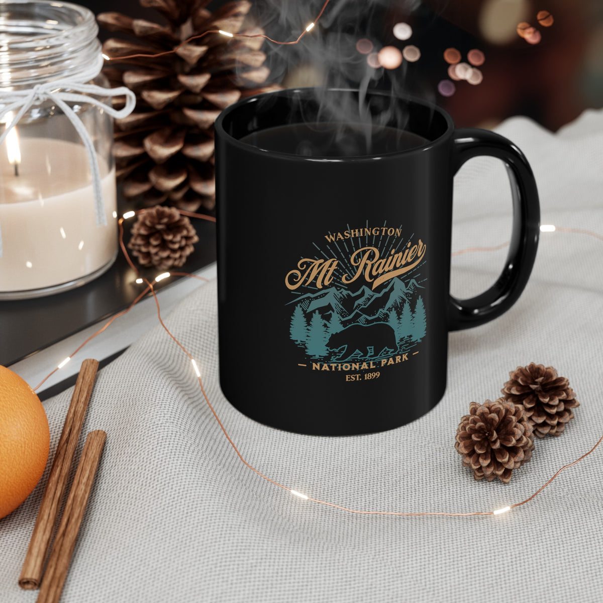 Mount Rainier Bear Scenic Mug Souvenir